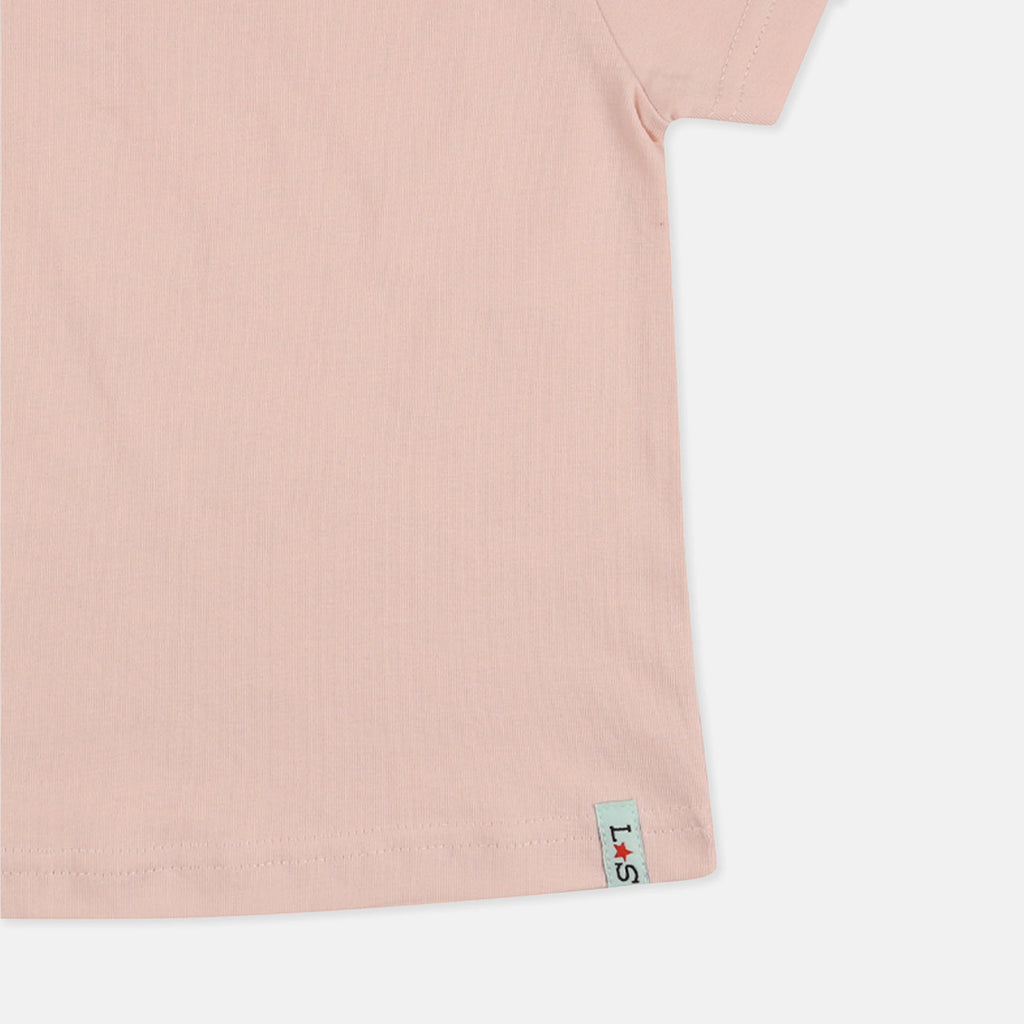 Pink & Ecru Plain T-Shirt - 2 Pack