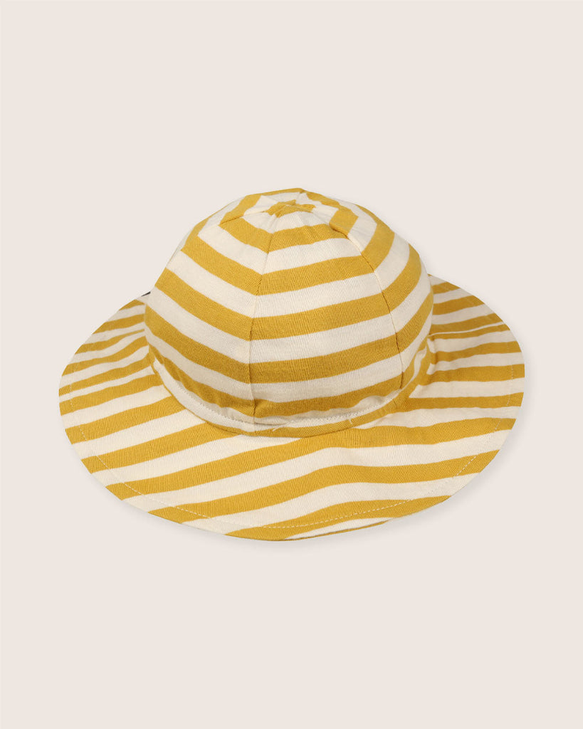 Wide Stripe Mustard Hat