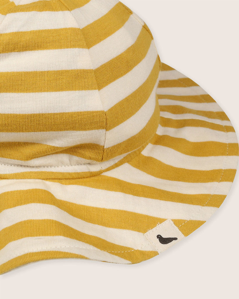 Wide Stripe Mustard Hat