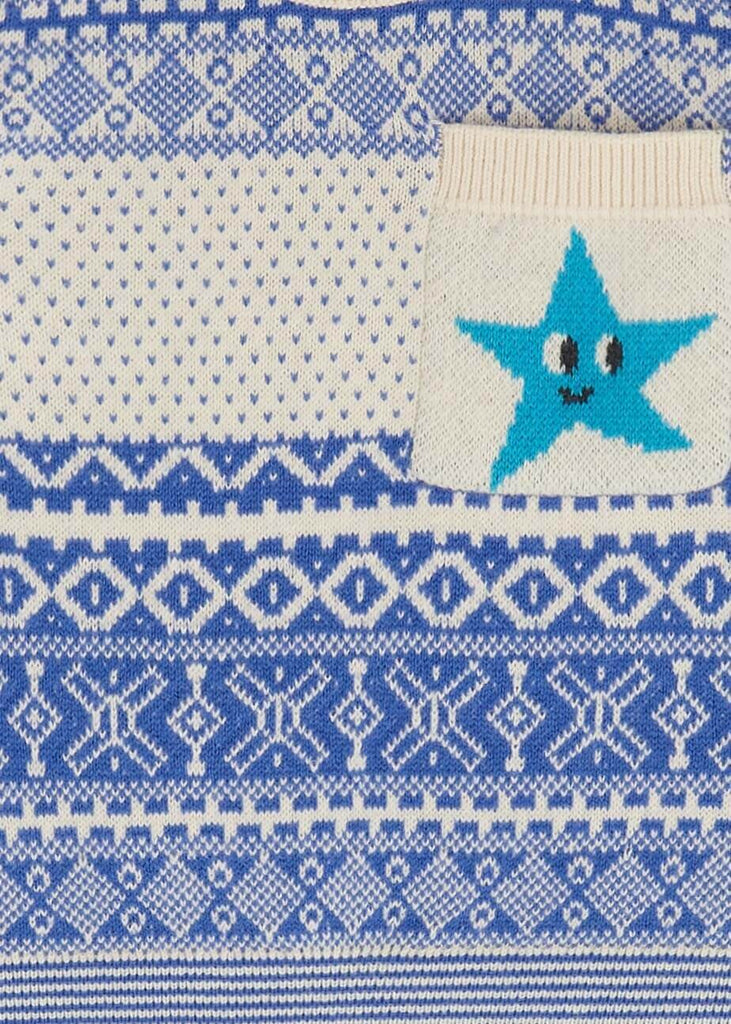 Sheil - Blue Jaquard Sweater