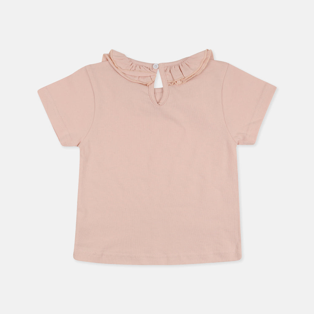 Pink & Ecru Plain T-Shirt - 2 Pack