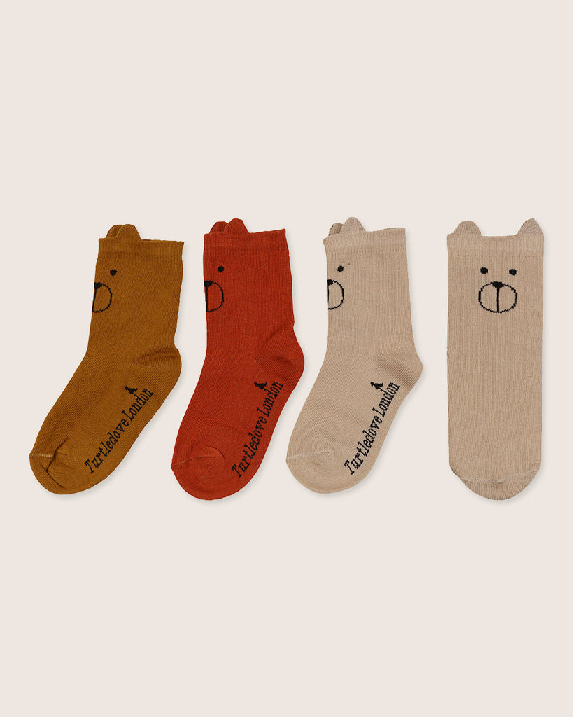 Bear Character Socks - 3 Pack