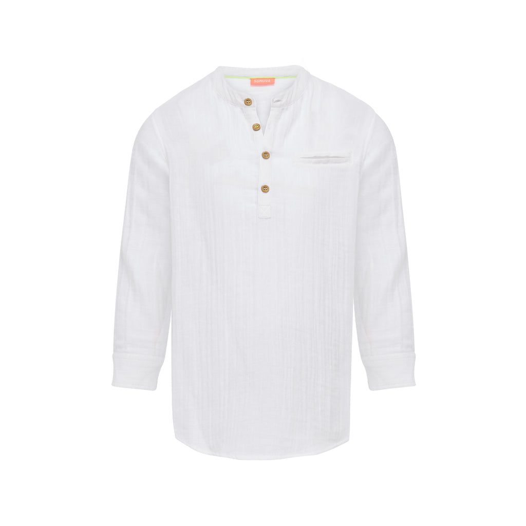 Boys Scuba Nehru Collar Shirt