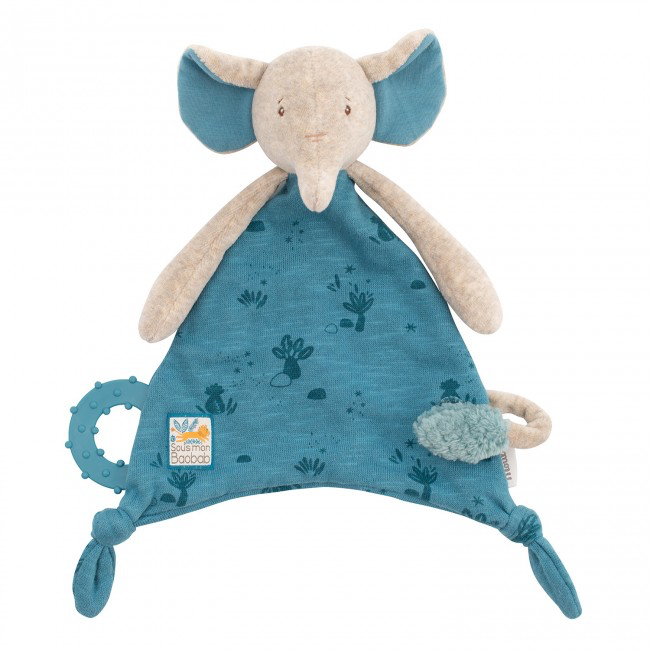 Elephant Comforter with Pacifier Holder Sous mon baobab ﻿