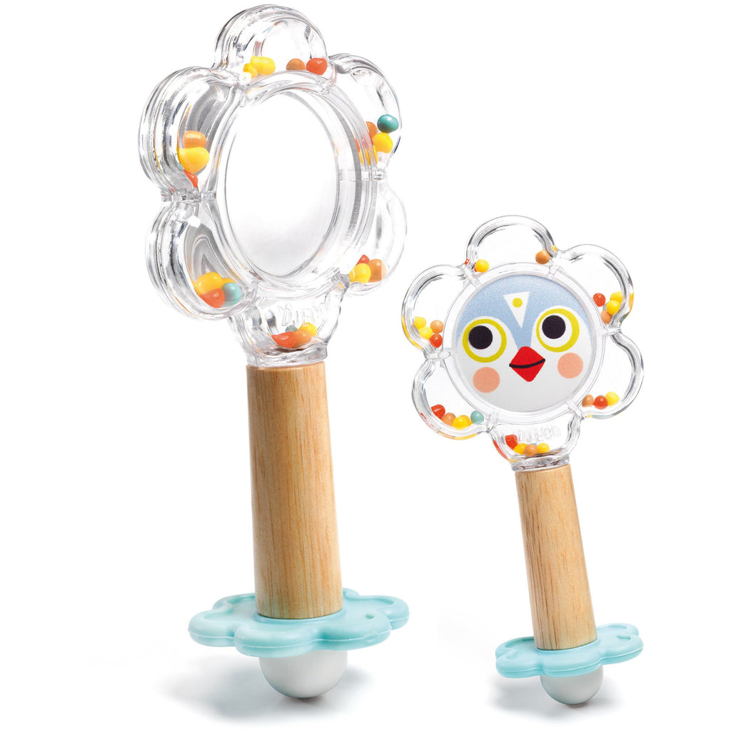 Djeco Baby Flower Mirror Rattle