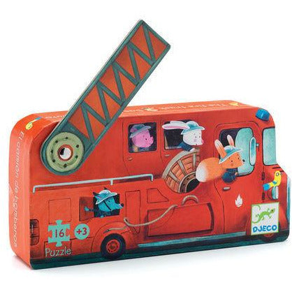 Silhouette Puzzle - Fire Truck