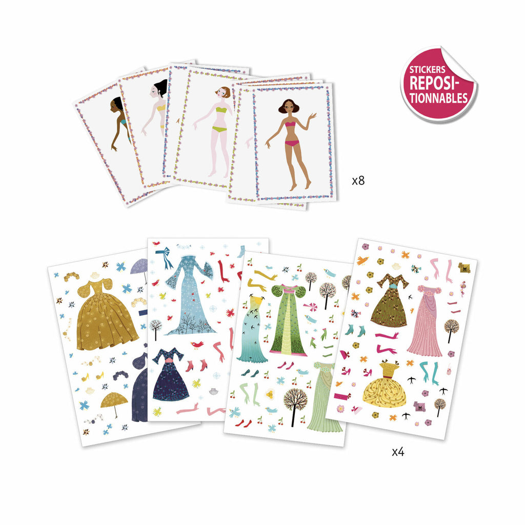 Djeco Seasonal Dress Up Stickers & Paper Dolls
