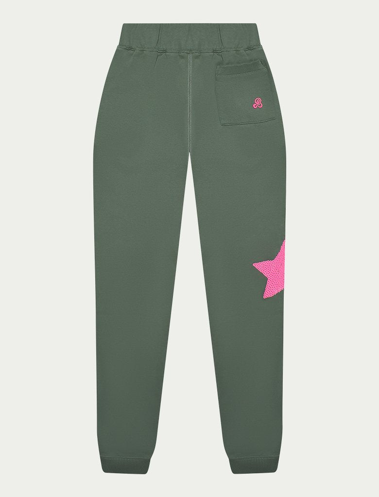 Star Leg Sweatpants - Khaki Green