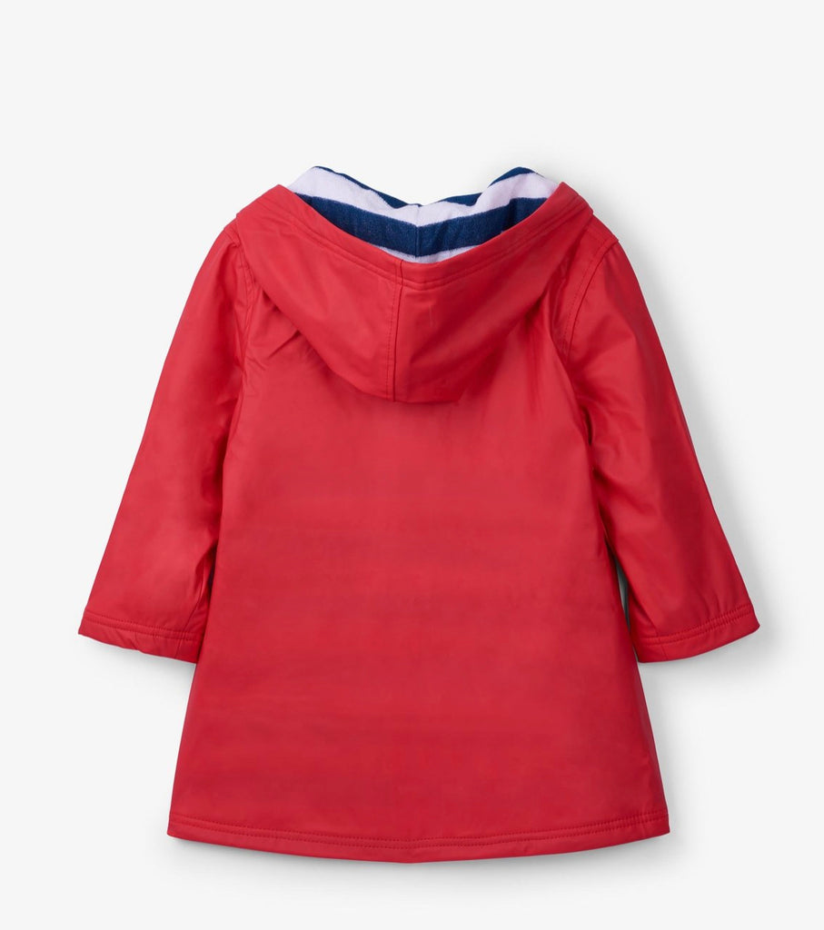 Red with Navy Stripe Lining Splash Jacket