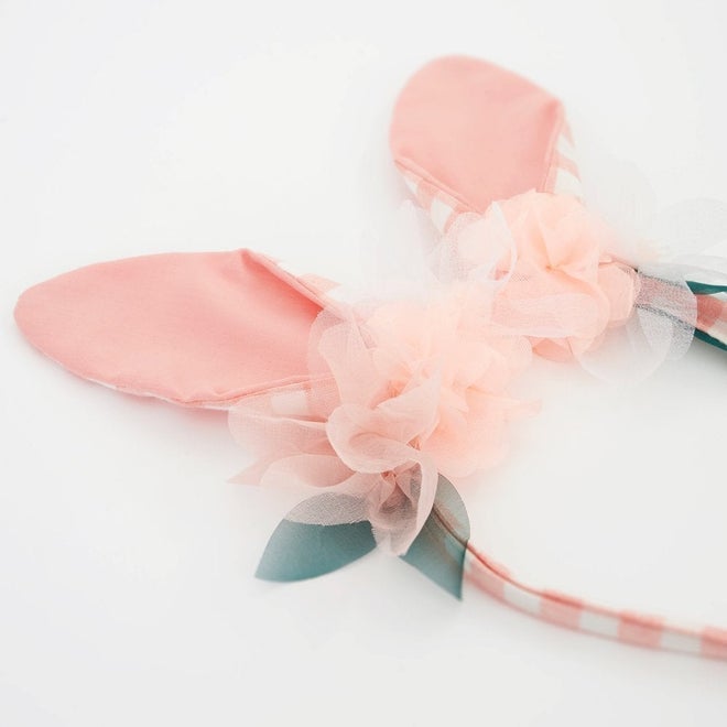 Embellished Gingham Bunny Headband