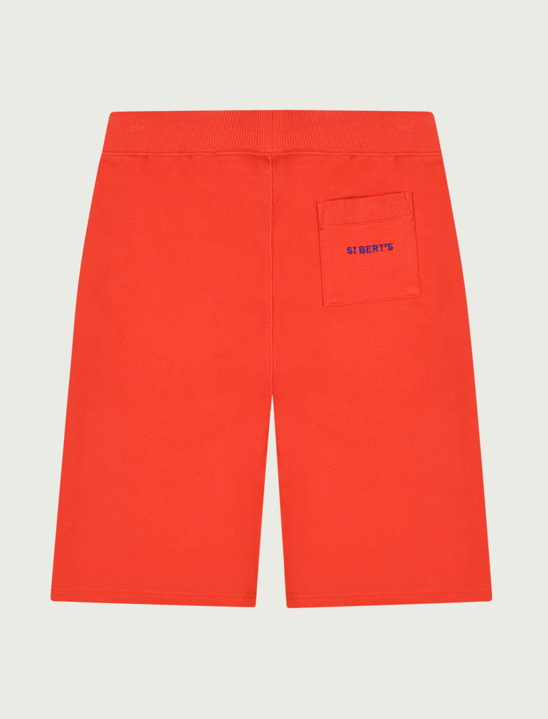 Boys Shorts - Front Stripes - Poppy Red