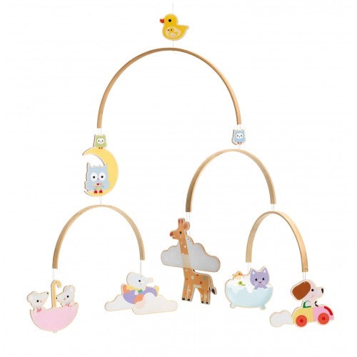 Wooden Mobile Baby Animals Djeco