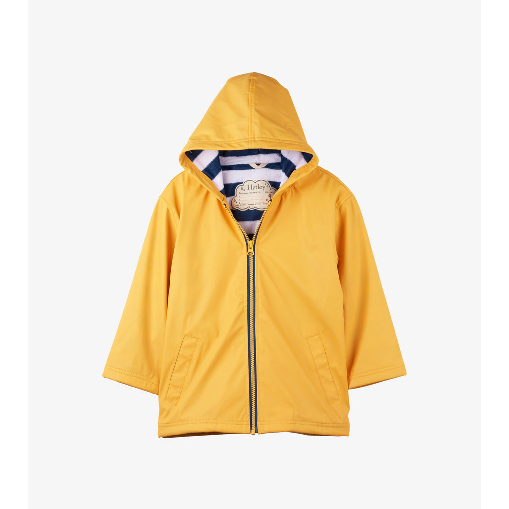 Yellow With Navy Stripe Lining Splash Jacket