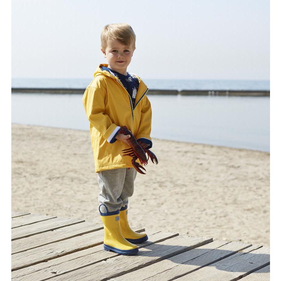 Yellow With Navy Stripe Lining Splash Jacket